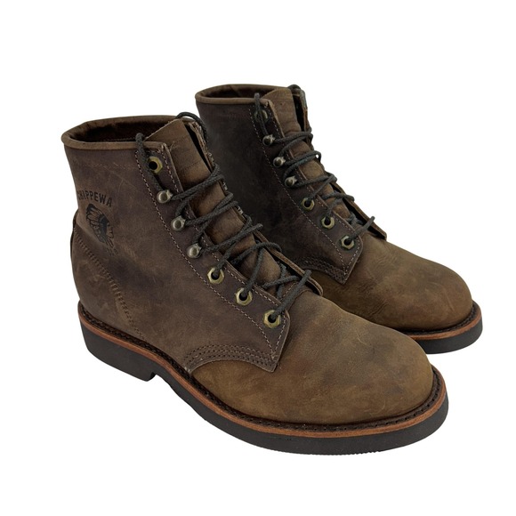 Chippewa Classic 2.0 Boots Mens Size 8D 6 Inch Leather Vibram Gumlite USA 20065